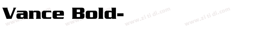 Vance Bold字体转换
